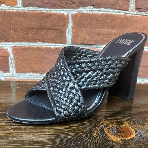 PAIGE Shoes - PAIGE Black Braided Heeled Sandals